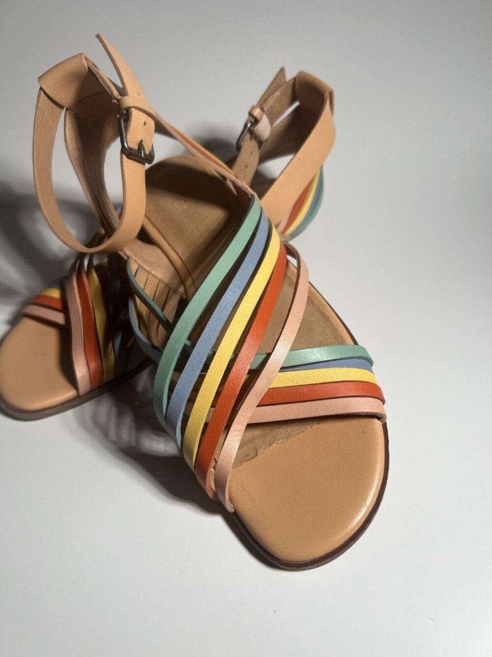 Madewell Strappy Leather Sandals Multicolor Women’s Size 6.5 - Picture 7 of 14